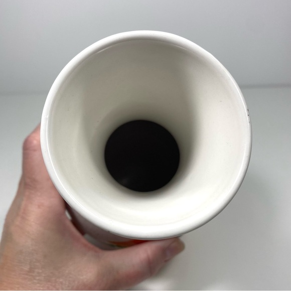 Rare Anthropologie Speckled Ceramic Bird Duck Trumpet Bouquet Flower Vase Decor - Picture 9 of 13